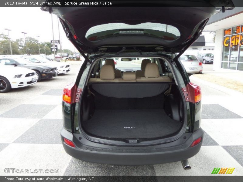Spruce Green Mica / Beige 2013 Toyota RAV4 Limited AWD