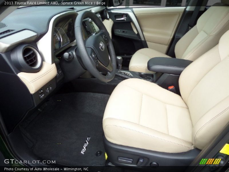 Spruce Green Mica / Beige 2013 Toyota RAV4 Limited AWD
