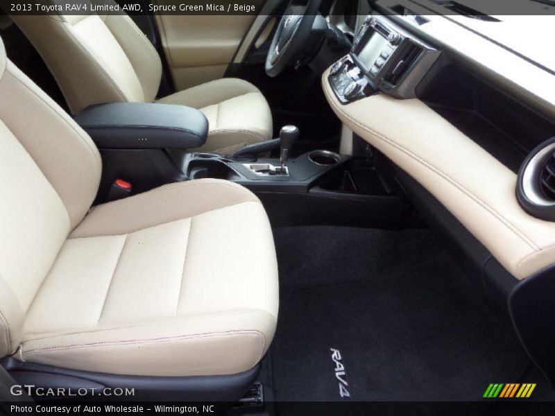 Spruce Green Mica / Beige 2013 Toyota RAV4 Limited AWD