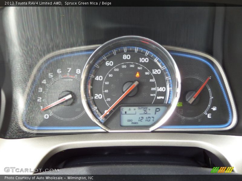 Spruce Green Mica / Beige 2013 Toyota RAV4 Limited AWD