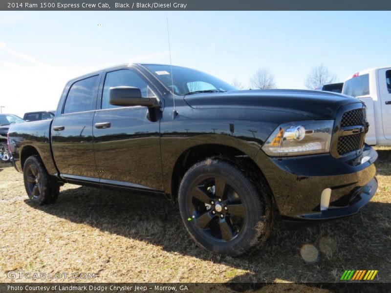 Black / Black/Diesel Gray 2014 Ram 1500 Express Crew Cab