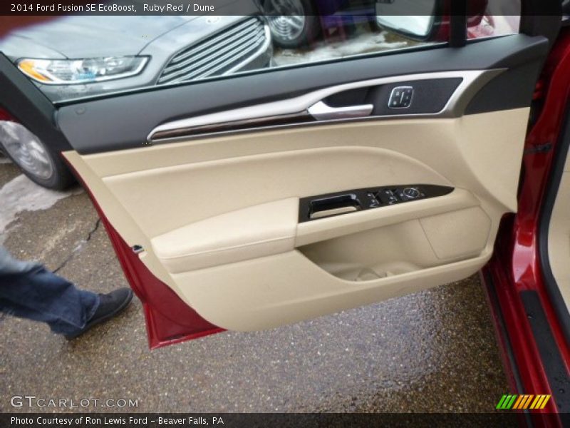 Ruby Red / Dune 2014 Ford Fusion SE EcoBoost
