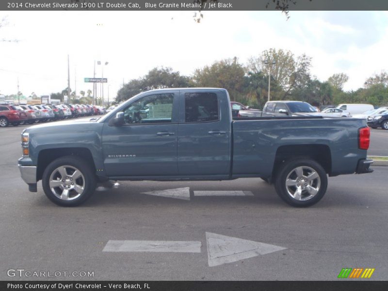 Blue Granite Metallic / Jet Black 2014 Chevrolet Silverado 1500 LT Double Cab