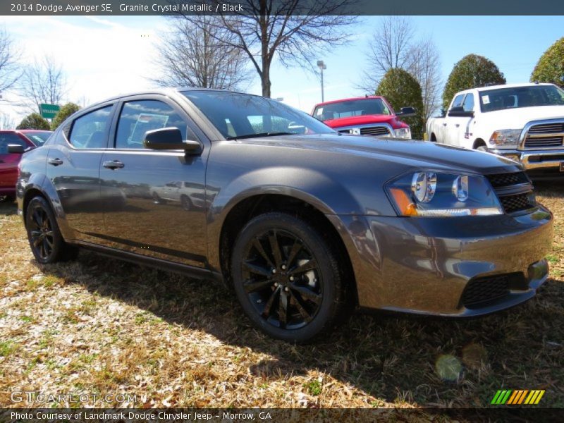 Granite Crystal Metallic / Black 2014 Dodge Avenger SE