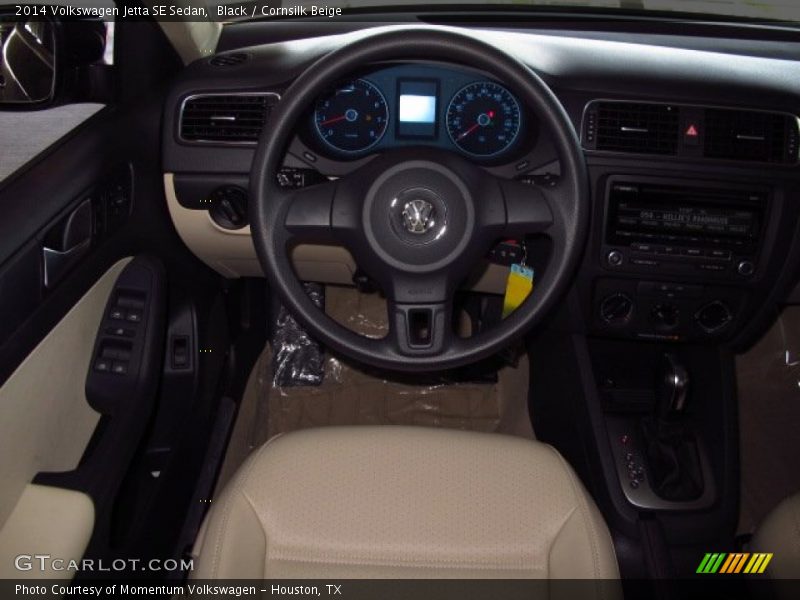 Black / Cornsilk Beige 2014 Volkswagen Jetta SE Sedan
