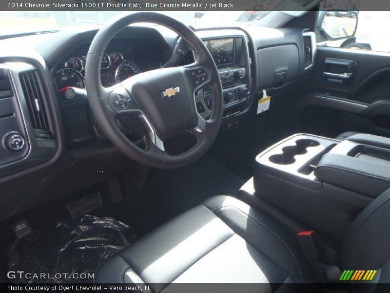 Blue Granite Metallic / Jet Black 2014 Chevrolet Silverado 1500 LT Double Cab