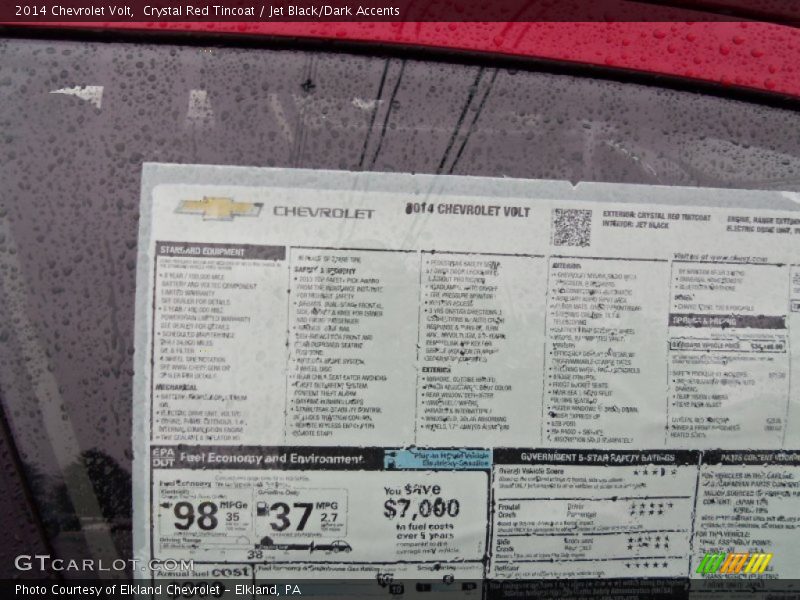 Crystal Red Tincoat / Jet Black/Dark Accents 2014 Chevrolet Volt