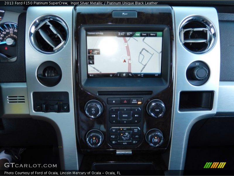 Ingot Silver Metallic / Platinum Unique Black Leather 2013 Ford F150 Platinum SuperCrew