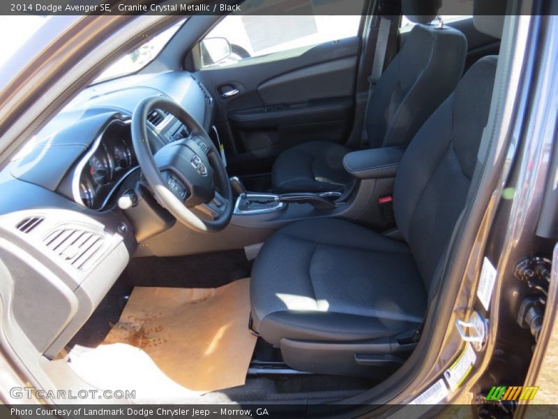 Granite Crystal Metallic / Black 2014 Dodge Avenger SE
