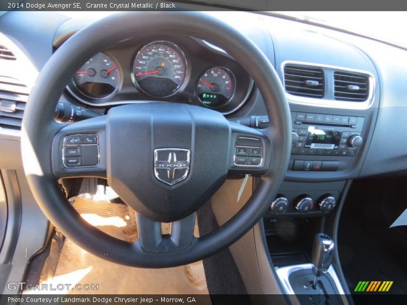 Granite Crystal Metallic / Black 2014 Dodge Avenger SE