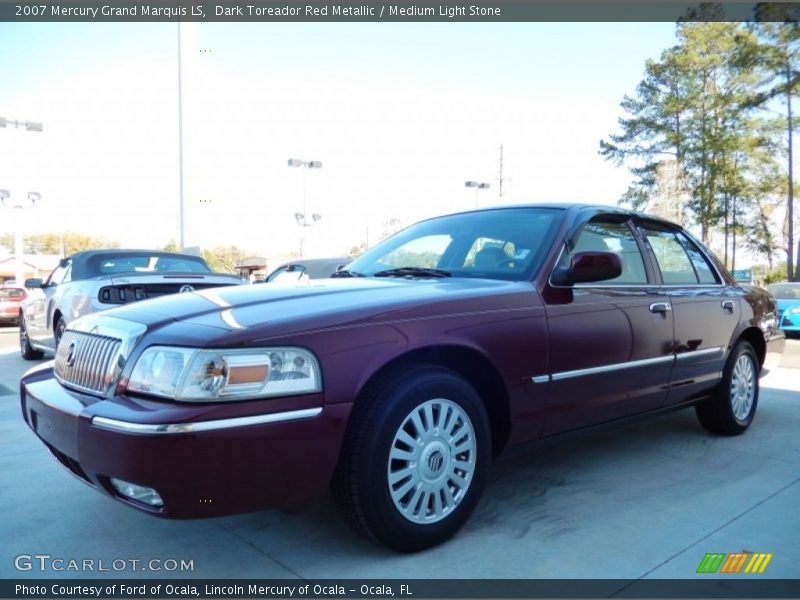 Dark Toreador Red Metallic / Medium Light Stone 2007 Mercury Grand Marquis LS