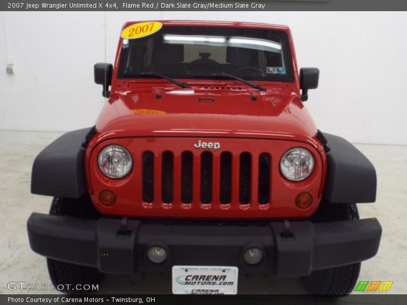 Flame Red / Dark Slate Gray/Medium Slate Gray 2007 Jeep Wrangler Unlimited X 4x4