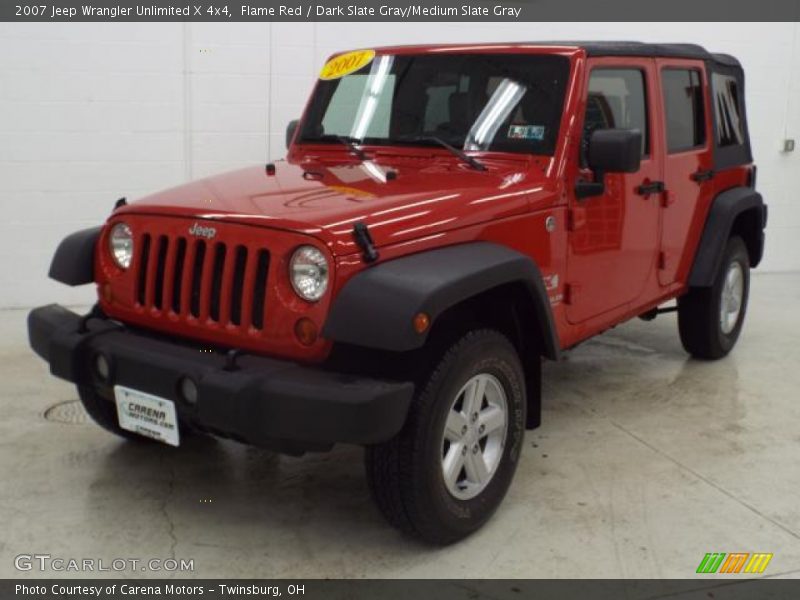 Flame Red / Dark Slate Gray/Medium Slate Gray 2007 Jeep Wrangler Unlimited X 4x4