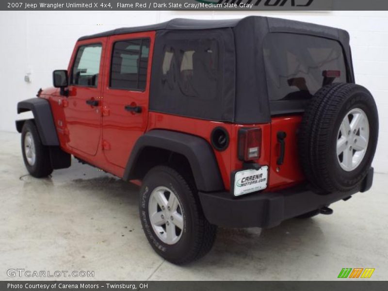 Flame Red / Dark Slate Gray/Medium Slate Gray 2007 Jeep Wrangler Unlimited X 4x4