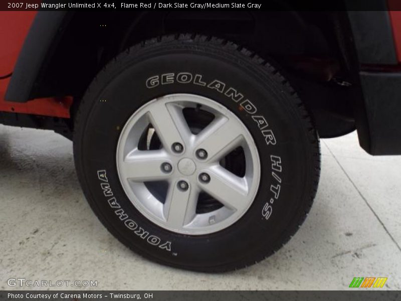 Flame Red / Dark Slate Gray/Medium Slate Gray 2007 Jeep Wrangler Unlimited X 4x4