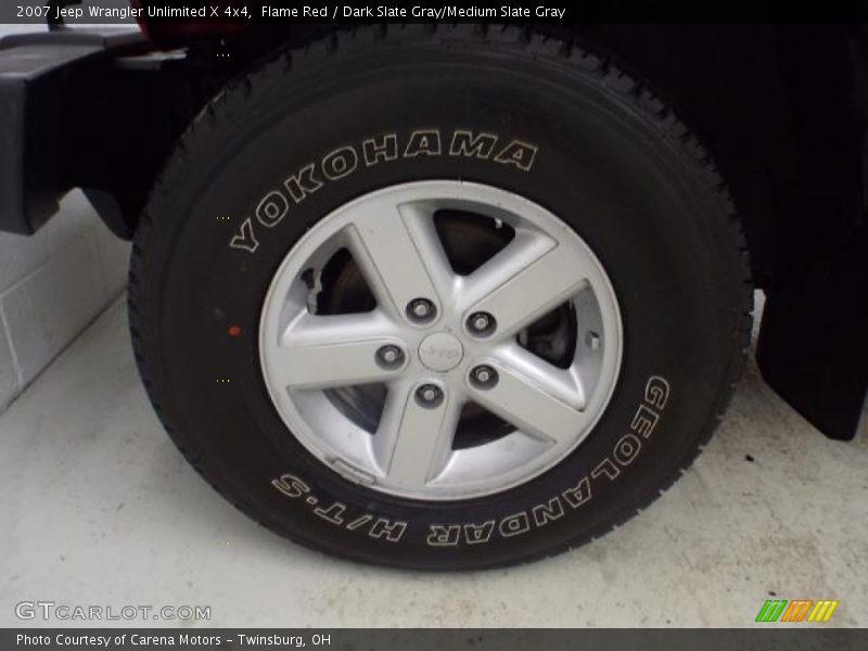 Flame Red / Dark Slate Gray/Medium Slate Gray 2007 Jeep Wrangler Unlimited X 4x4