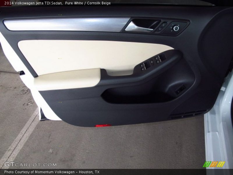 Pure White / Cornsilk Beige 2014 Volkswagen Jetta TDI Sedan