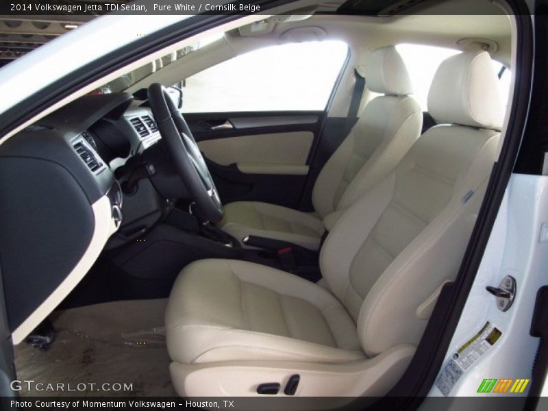 Pure White / Cornsilk Beige 2014 Volkswagen Jetta TDI Sedan