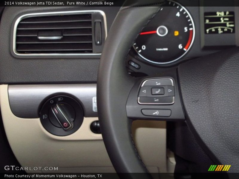 Pure White / Cornsilk Beige 2014 Volkswagen Jetta TDI Sedan