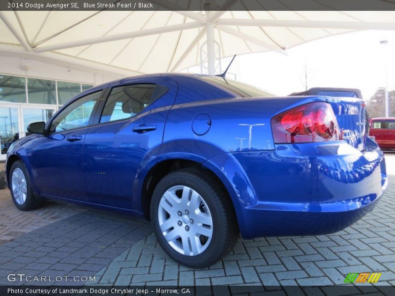 Blue Streak Pearl / Black 2014 Dodge Avenger SE