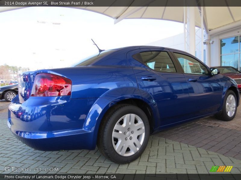 Blue Streak Pearl / Black 2014 Dodge Avenger SE