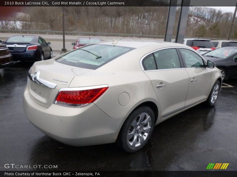 Gold Mist Metallic / Cocoa/Light Cashmere 2010 Buick LaCrosse CXL