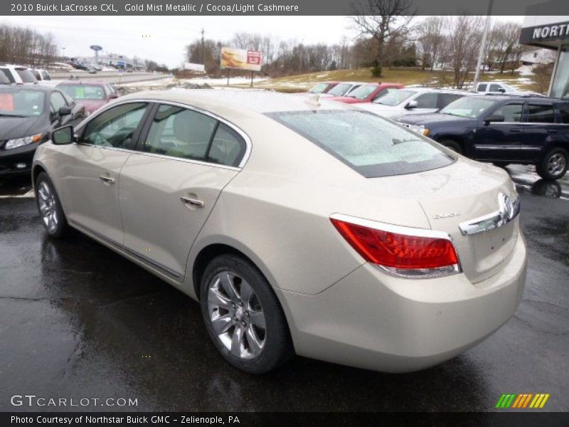 Gold Mist Metallic / Cocoa/Light Cashmere 2010 Buick LaCrosse CXL