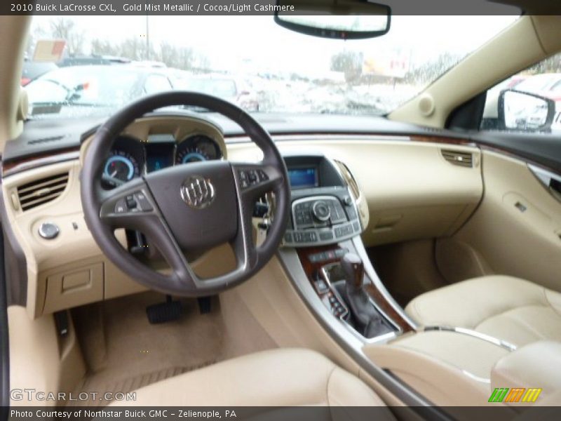 Gold Mist Metallic / Cocoa/Light Cashmere 2010 Buick LaCrosse CXL