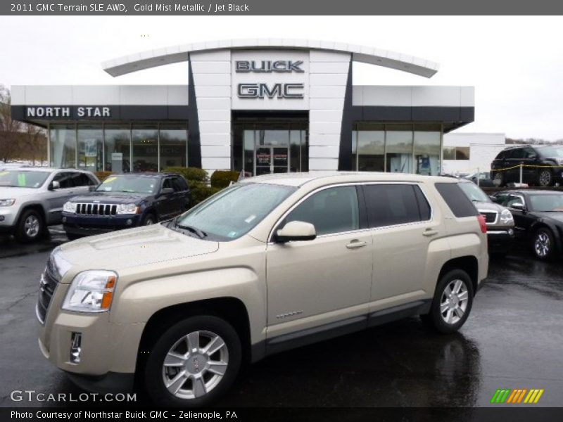 Gold Mist Metallic / Jet Black 2011 GMC Terrain SLE AWD