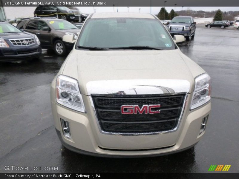 Gold Mist Metallic / Jet Black 2011 GMC Terrain SLE AWD