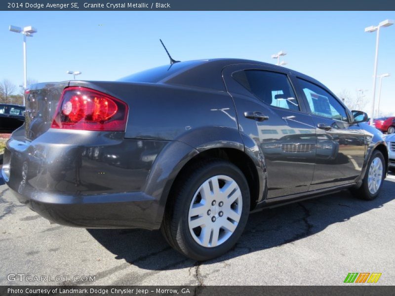 Granite Crystal Metallic / Black 2014 Dodge Avenger SE