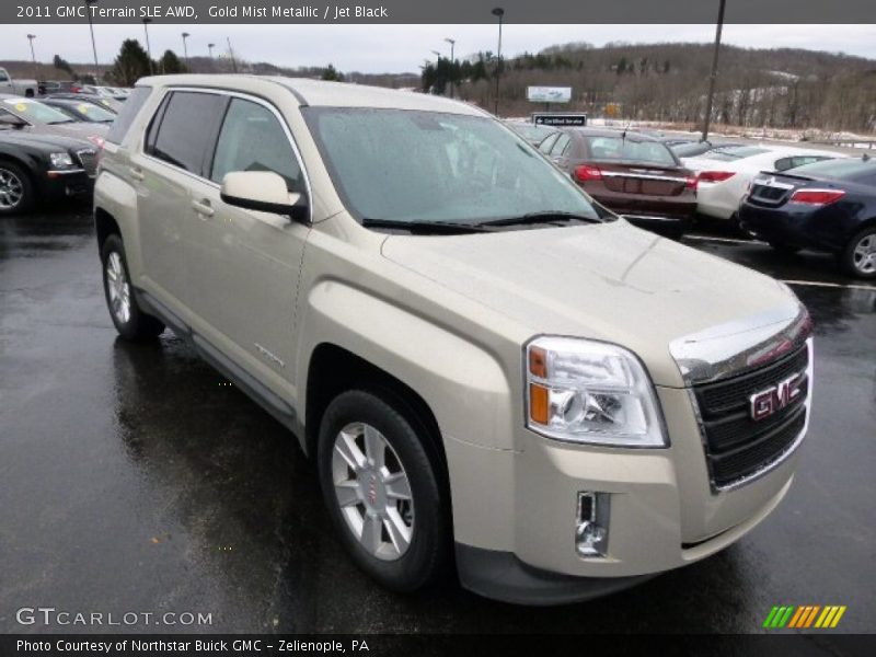 Gold Mist Metallic / Jet Black 2011 GMC Terrain SLE AWD