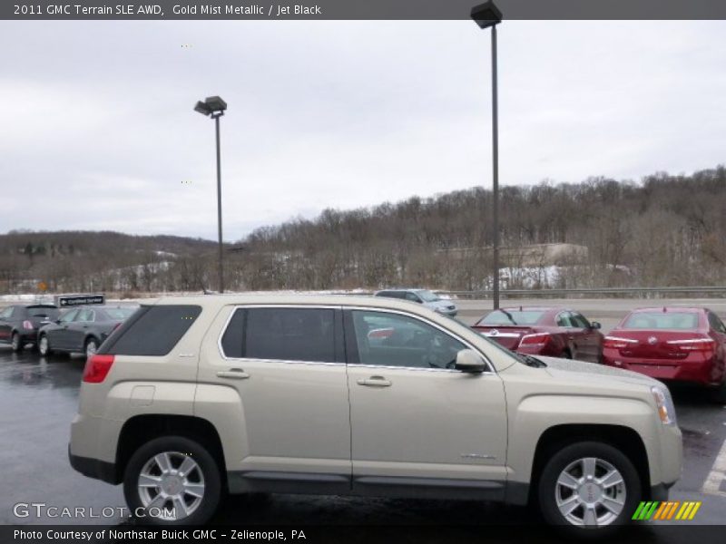 Gold Mist Metallic / Jet Black 2011 GMC Terrain SLE AWD