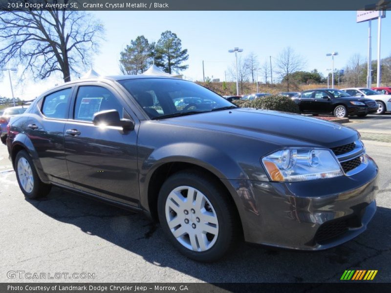 Granite Crystal Metallic / Black 2014 Dodge Avenger SE