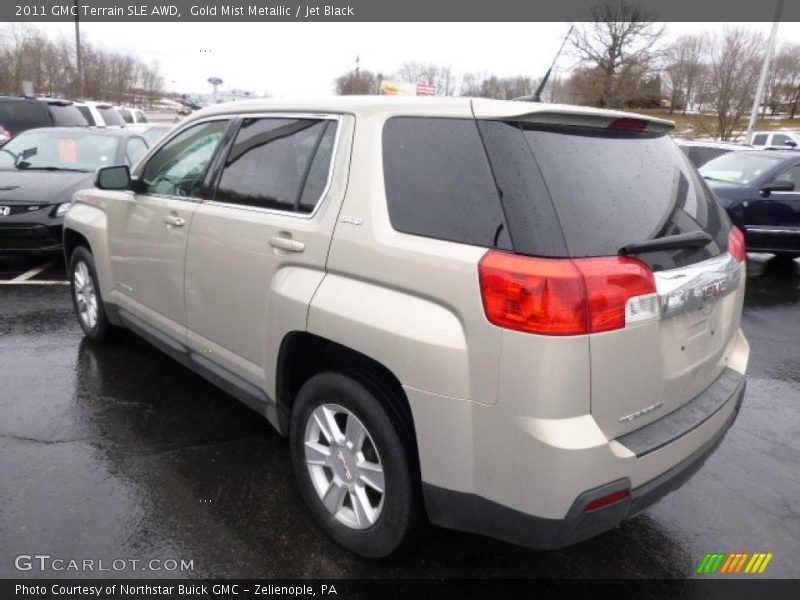 Gold Mist Metallic / Jet Black 2011 GMC Terrain SLE AWD