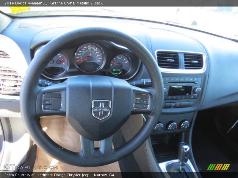 Granite Crystal Metallic / Black 2014 Dodge Avenger SE