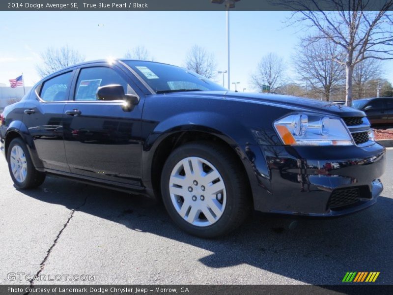 True Blue Pearl / Black 2014 Dodge Avenger SE