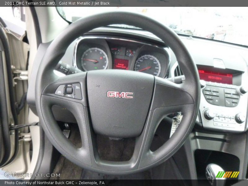 Gold Mist Metallic / Jet Black 2011 GMC Terrain SLE AWD