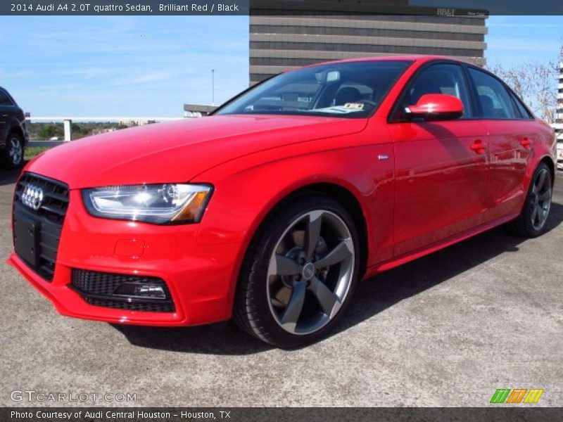 Brilliant Red / Black 2014 Audi A4 2.0T quattro Sedan