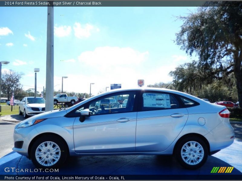 Ingot Silver / Charcoal Black 2014 Ford Fiesta S Sedan