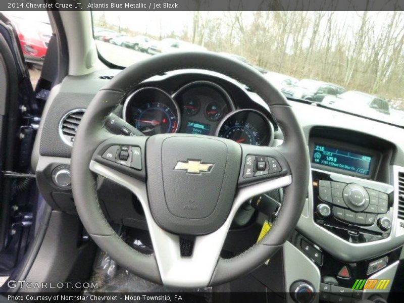 Atlantis Blue Metallic / Jet Black 2014 Chevrolet Cruze LT