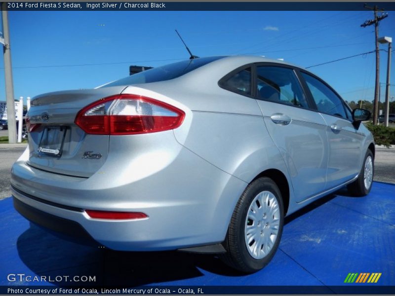Ingot Silver / Charcoal Black 2014 Ford Fiesta S Sedan