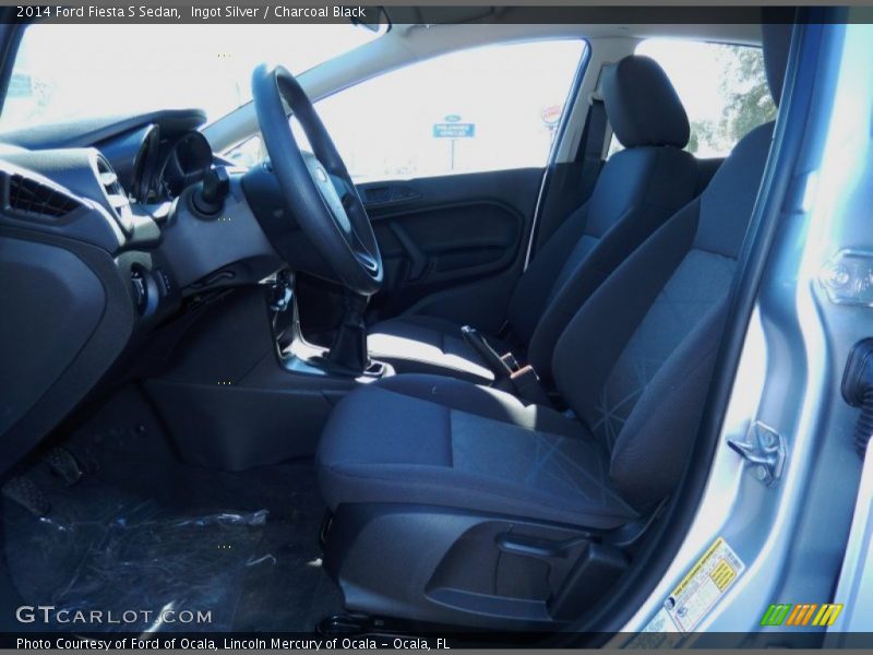 Ingot Silver / Charcoal Black 2014 Ford Fiesta S Sedan
