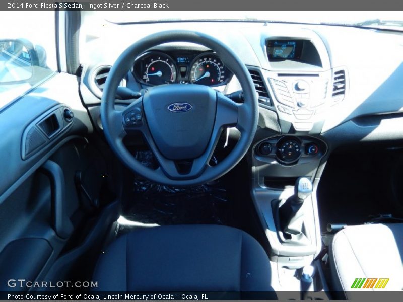 Ingot Silver / Charcoal Black 2014 Ford Fiesta S Sedan