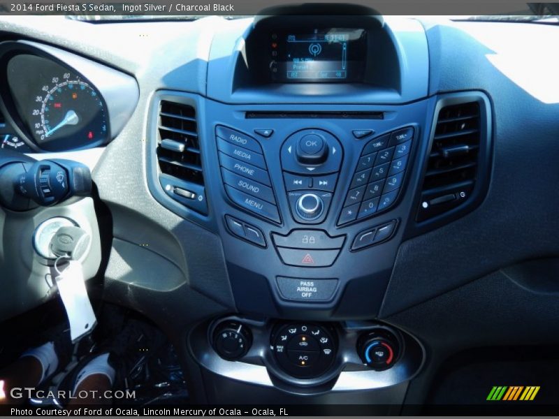 Ingot Silver / Charcoal Black 2014 Ford Fiesta S Sedan