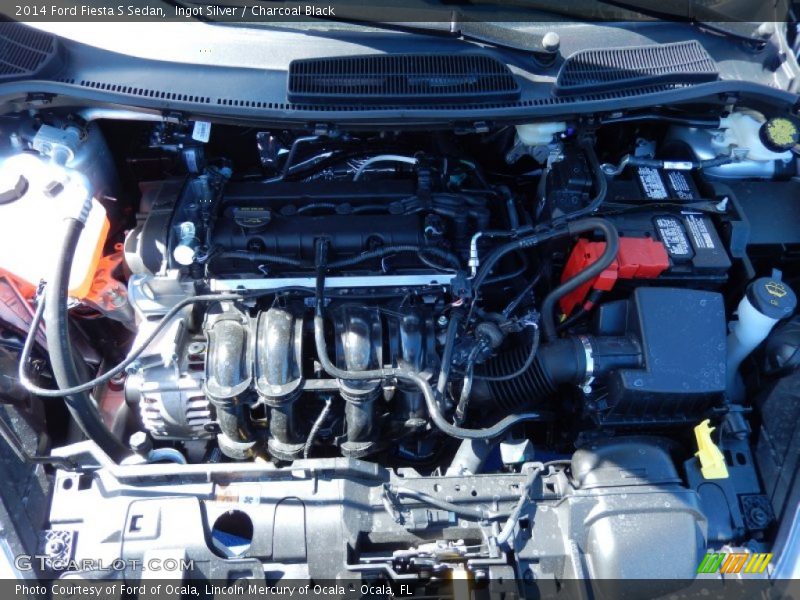 Ingot Silver / Charcoal Black 2014 Ford Fiesta S Sedan