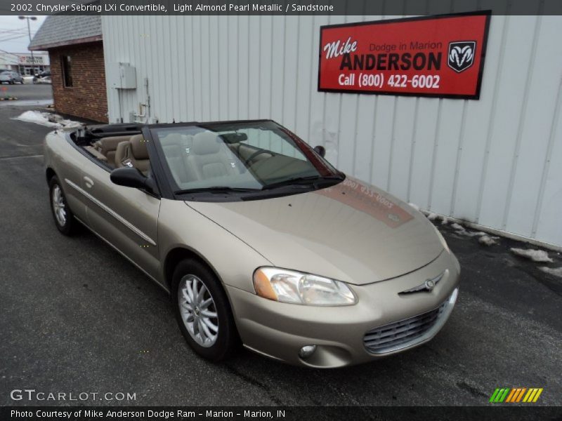 Light Almond Pearl Metallic / Sandstone 2002 Chrysler Sebring LXi Convertible