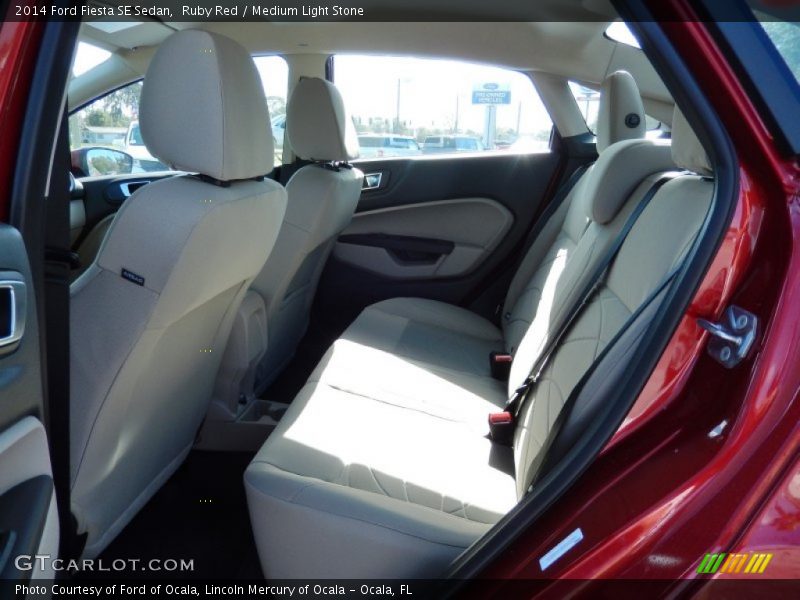 Ruby Red / Medium Light Stone 2014 Ford Fiesta SE Sedan