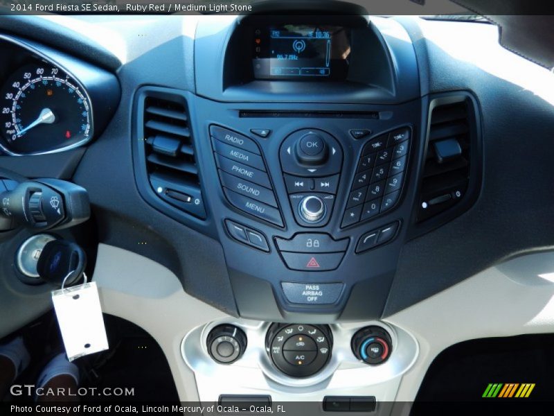 Ruby Red / Medium Light Stone 2014 Ford Fiesta SE Sedan