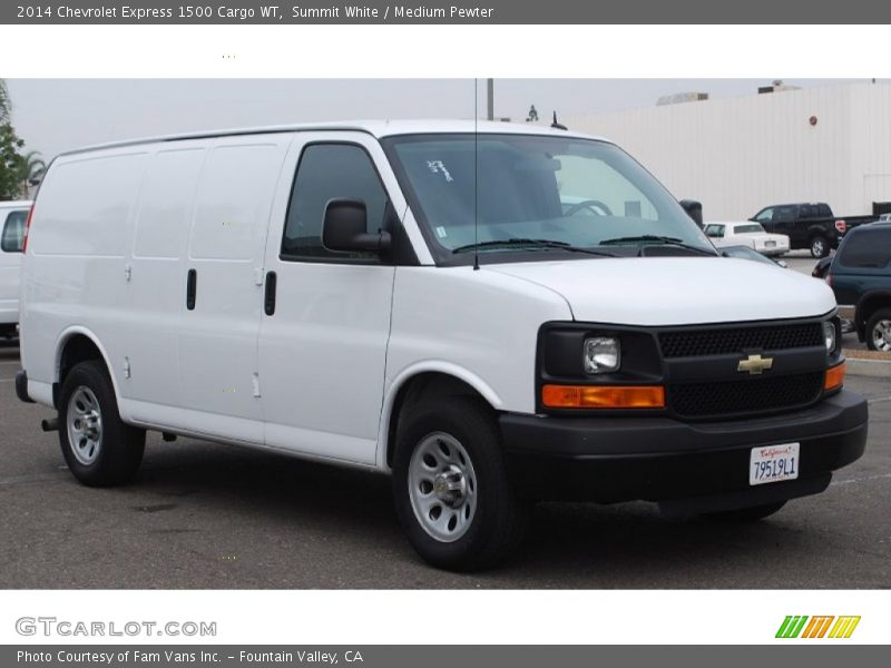 Summit White / Medium Pewter 2014 Chevrolet Express 1500 Cargo WT